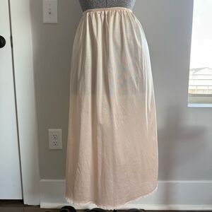 Warner-s Women's Cream and Pink Skirt